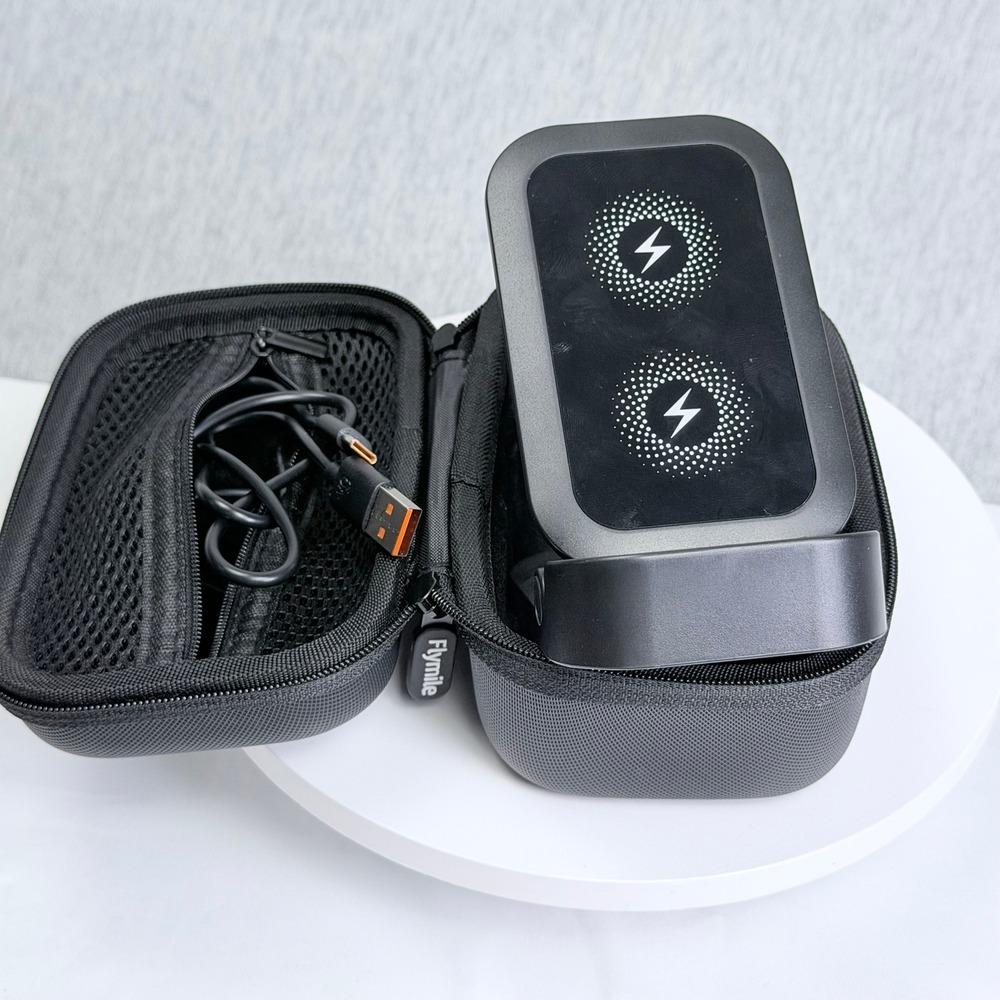 Flymile Dual Wireless Charging Station Foldable Dock with Hardshell Travel Case